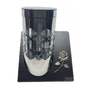 Znicz Fotowoltaiczny Srebrny LED