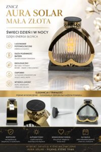 ZNICZ AURA SOLAR MAŁA ZŁOTA ☀️✨